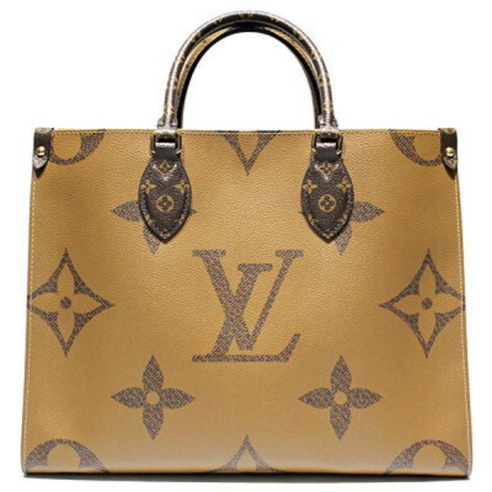 Louis Vuitton Brown Bag Shoulder Reverse Giant Onthego Camel Tote Bag
